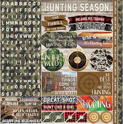 Hunter's Paradise: Hunter's Paradise 12x12 Alpha Variety Sticker