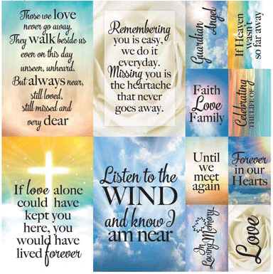 WS In Loving Memory: In Loving Memory 12x12 Poster Sticker