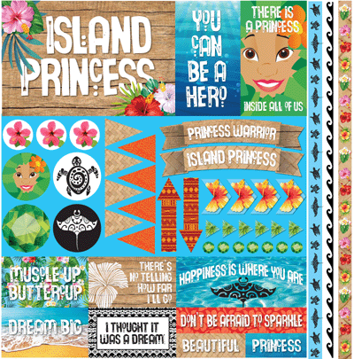 WS Island Princess: Island Princess 12x12 Sticker
