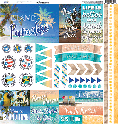 WS Island Paradise: Island Paradise 12x12 Sticker