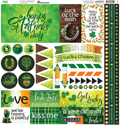 WS Irish Sass: Irish Sass 12x12 Elements Sticker