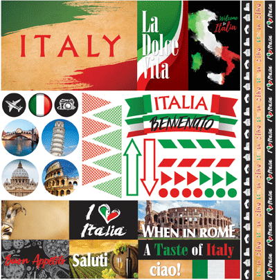 Italia: 12x12 Elements Sticker