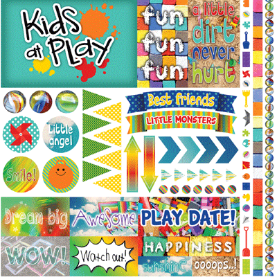 WS Kids at Play: Kids at Play 12x12 Sticker