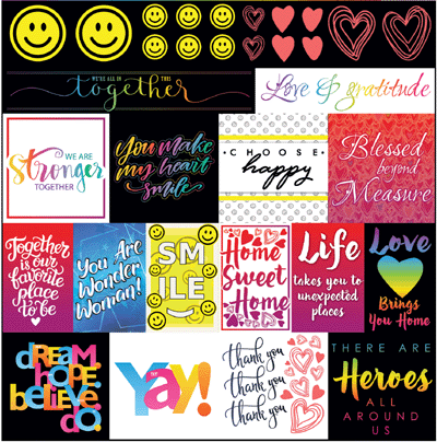 WS Love and Gratitude: Love and Gratitude 12x12 Sticker