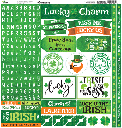 WS Lucky Charm: Lucky Charm 12x12 Alpha Sticker