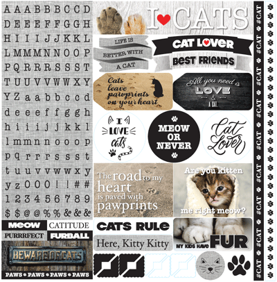 WS Love My Cat: Love My Cat 12x12 Sticker