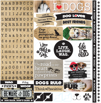 Love My Dog: Love My Dog 12x12 Sticker