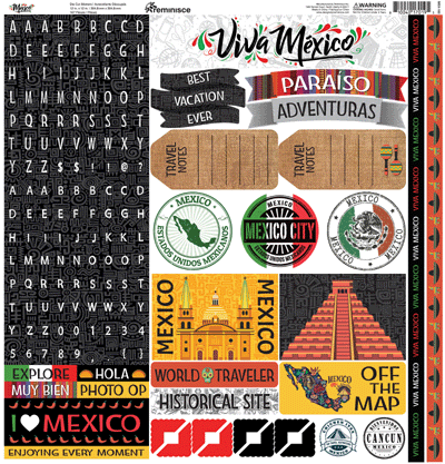 Mexico: Mexico 12x12 Alpha Sticker