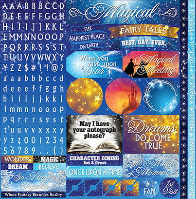 WS Magical Too: Magical Too 12x12 Alpha Variety Sticker