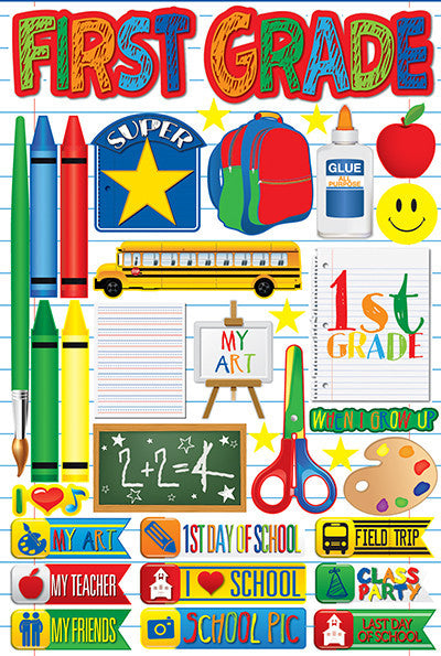 WS Making the Grade: First Grade 3D Sticker