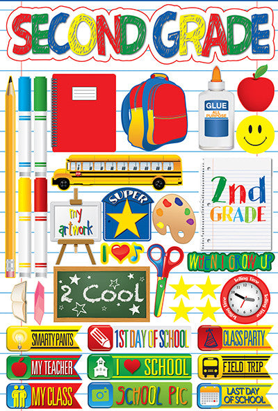 Making the Grade: Second Grade 3D Sticker