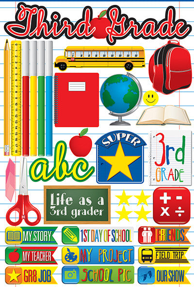 Making the Grade: Third Grade 3D Sticker