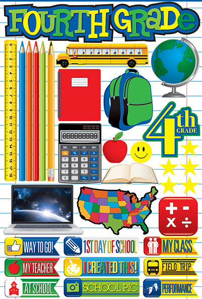 Making the Grade: Fourth Grade 3D Sticker