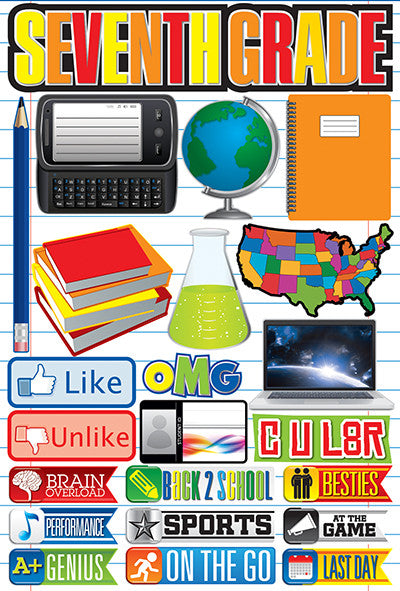 Making the Grade: Seventh Grade 3D Sticker
