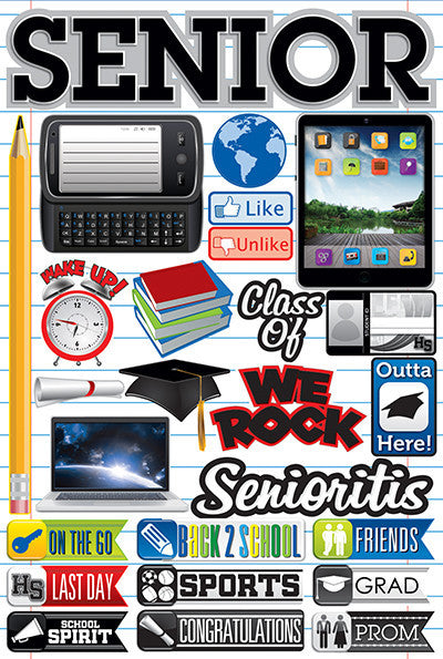 WS Making the Grade: Senior 3D Sticker