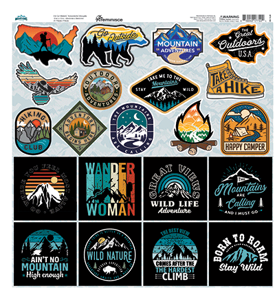 WS Mountains Calling: Mountains Calling 12x12 Sticker