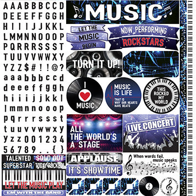 Musicality: Musicality 12x12 Alpha Variety Sticker
