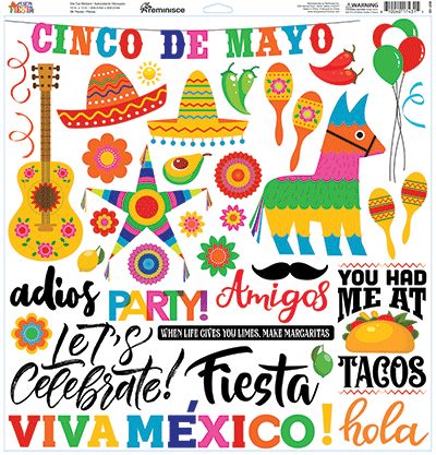 Mexican Fiesta: Mexican Fiesta 12x12 Sticker