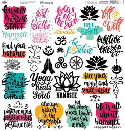 Namaste: Namaste 12x12 Sticker