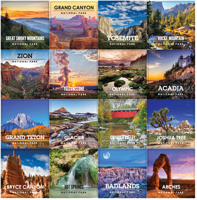 National Parks: 12x12 Square Sticker