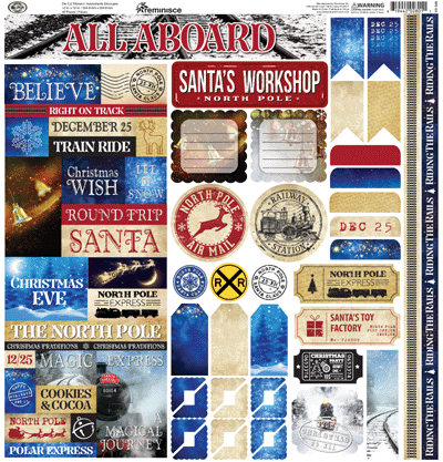 North Pole Express: North Pole Express 12x12 Sticker