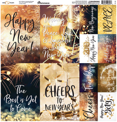 WS New Year's 2019: New Year 12x12 Poster Sticker