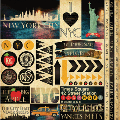 WS New York: New York 12x12 Sticker