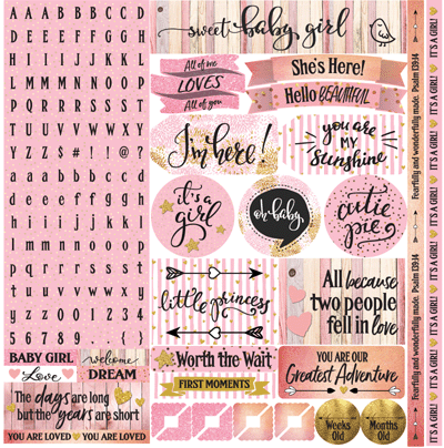 Oh Baby Girl: Oh Baby Girl 12x12 Sticker