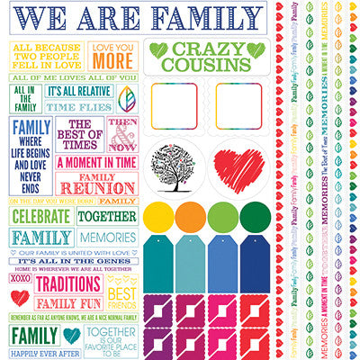 Our Family: 12x12 Multi Sticker