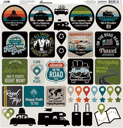WS On the Road Again: On the Road Again 12x12 Sticker