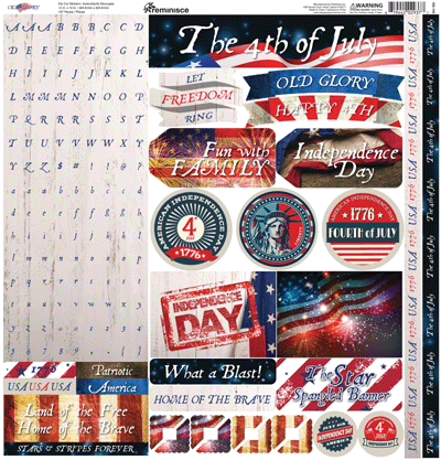 WS Old Glory: Old Glory 12x12 Sticker