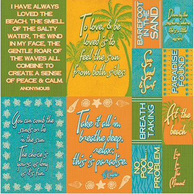 Paradiso: 12 x 12 Quote Sticker