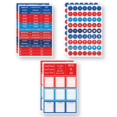 WS Planit Now: July 4 x 6 Calendar Sticker
