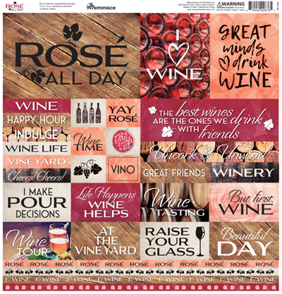 WS Rose All Day: Rose All Day 12x12 Sticker