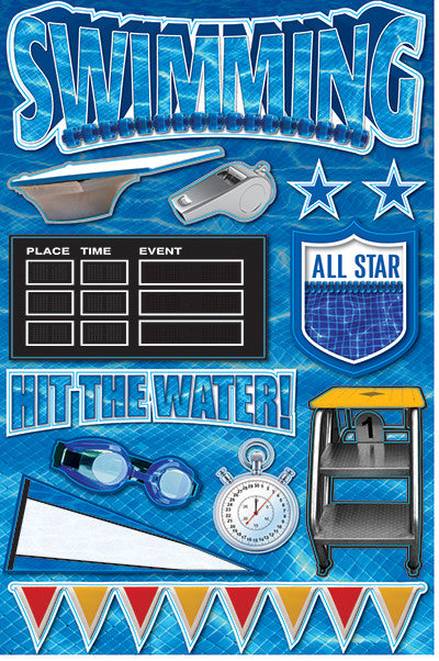 Real Sports: Swimming 3D Sticker