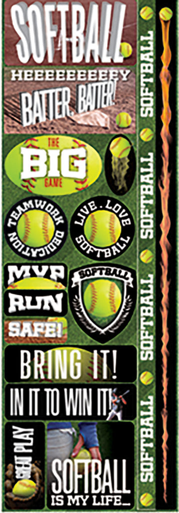 WS Real Sports: Softball Combo Sticker