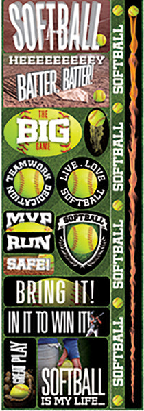 WS Real Sports: Softball Combo Sticker