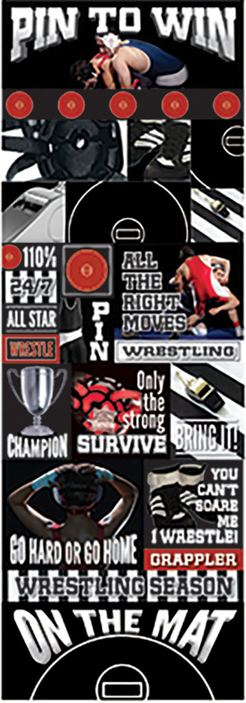 Wrestling: 12x12 Poster Sticker - Designs By Reminisce