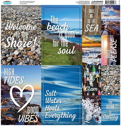 Rocky Shores: 12x12 Poster Sticker