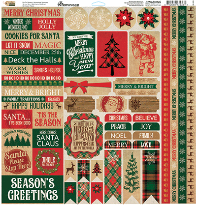 Rustic Christmas: Rustic Christmas 12x12 Sticker