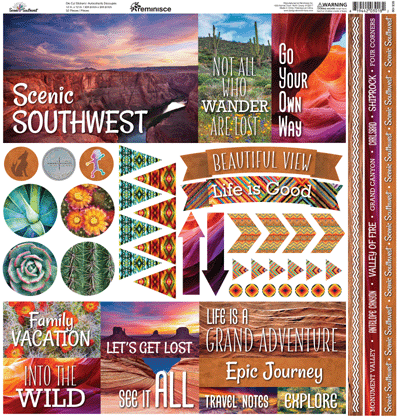 Scenic Southwest: Scenic Southwest 12x12 Elements Sticker