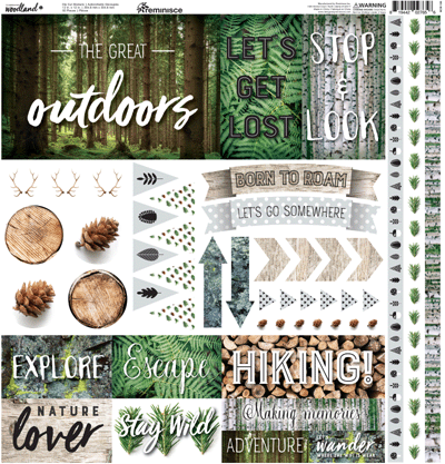Scandinavian Woodland: Scandinavian Woodland 12x12 Sticker