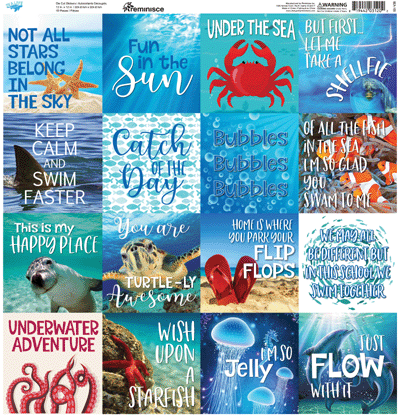 WS Sea Life: Sea Life 12x12 Square Sticker