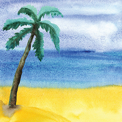 Seaside: Watercolor Palm