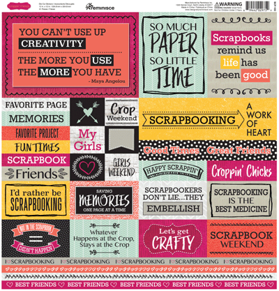 WS Scrappin' Friends: Scrappin' Friends 12x12 Sticker