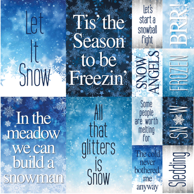 Snowflake Ridge: 12x12 Poster Sticker