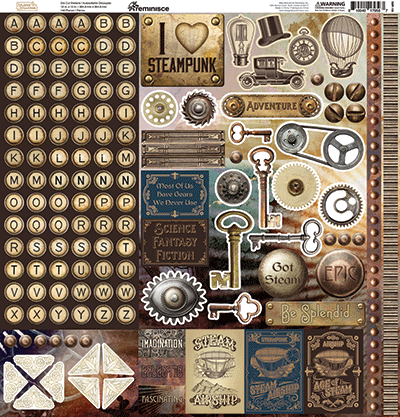 Splendid Steampunk: Splendid Steampunk 12x12 Sticker
