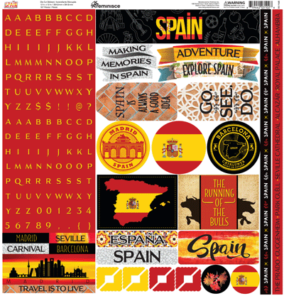 WS Spain: Spain 12x12 Alpha Sticker