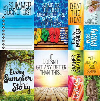 Summertime: 12x12 Poster Sticker