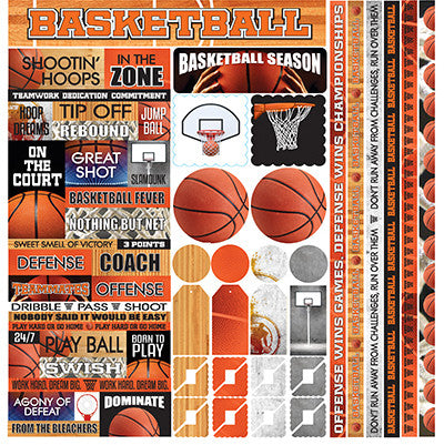 The Basketball Collection: The Basketball Collection 12x12 Multi Sticker